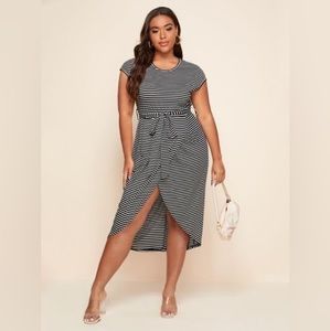 Striped Wrap Dress